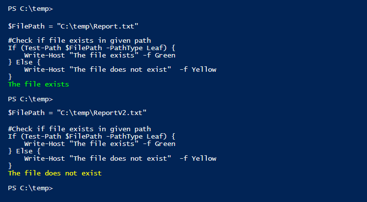 How to Check If File Exists in PowerShell